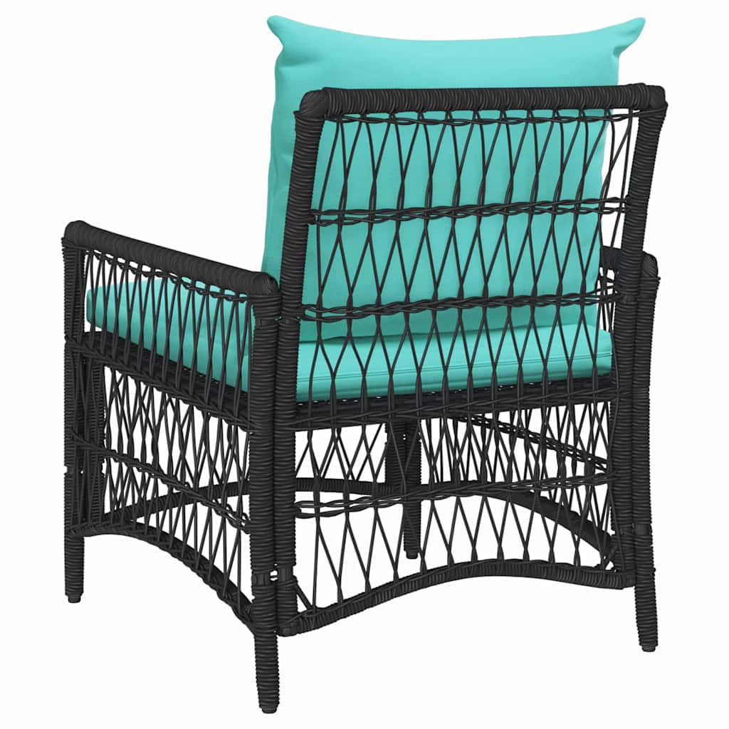 Gartenstuhl Schwarz 60 x 70 x 78 cm Poly-Rattan